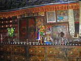 Mustang 03 03-3 Ghemi Lodge Small Gompa We ate our lunch in the royal house in Ghemi. The Mustang Kings relative who runs the lodge showed me a small gompa in a side room off the lodge.